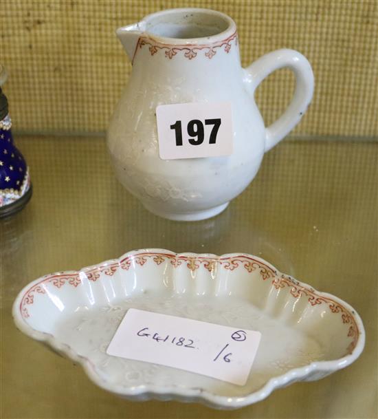 Sparrow beak jug & matching dish